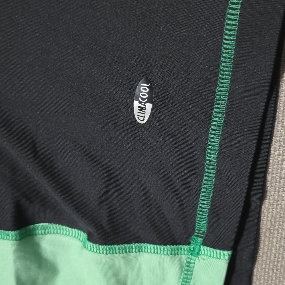 Adidas Polo T-Shirt 1/4 Zip Green Black Mens Size XXL Activewear Sport Jersey - Picture 9 of 16